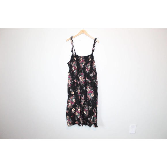 Torrid Floral Butterfly Midi Challis Smocked Tiered Dress Plus Size 4 4X H14068 - Picture 2 of 16
